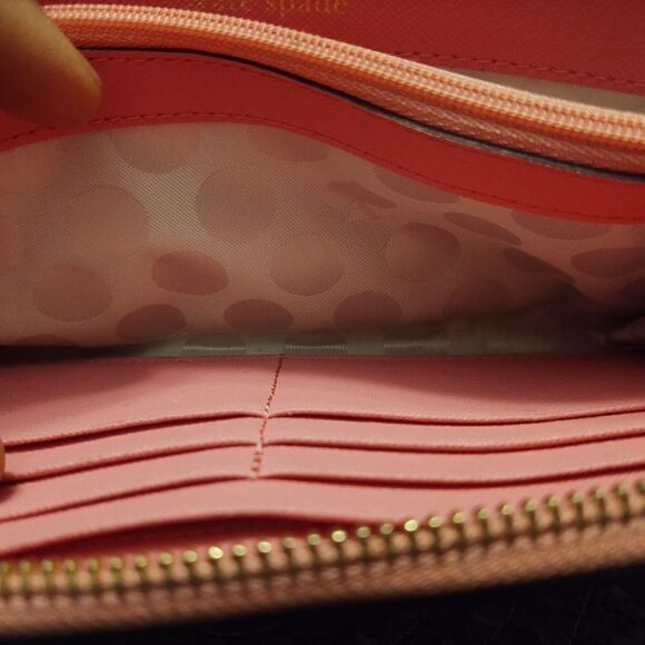 Kate Spade Laurel Way Neda Zip Around Continental Wallet Pink - Picture 6 of 10
